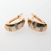 Серьга золото 585, общий вес - 1.57 г, чистый вес - 1.48 г