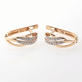 Серьга золото 585, общий вес - 1.03 г, чистый вес - 0.93 г