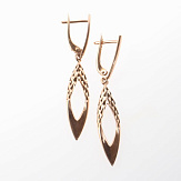 Серьга золото 375, общий вес - 1.04 г, чистый вес - 1.04 г