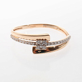 Кольцо золото 585, общий вес - 1.35 г, чистый вес - 1.11 г