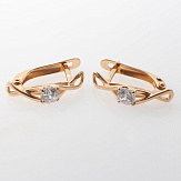 Серьга золото 585, общий вес - 1.03 г, чистый вес - 1.03 г