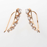 Серьга золото 585, общий вес - 0.98 г, чистый вес - 0.689 г