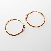 Серьга золото 585, общий вес - 0.72 г, чистый вес - 0.684 г