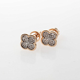 Серьга золото 585, общий вес - 0.52 г, чистый вес - 0.484 г