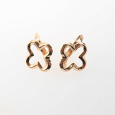 Серьга золото 585, общий вес - 0.98 г, чистый вес - 0.98 г