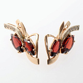 Серьга золото 585, общий вес - 3.67 г, чистый вес - 2.951 г