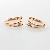 Серьга золото 585, общий вес - 1.355 г, чистый вес - 1.348 г