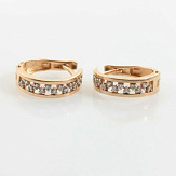 Серьга золото 585, общий вес - 1.89 г, чистый вес - 1.76 г