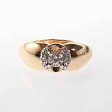 Кольцо золото 585, общий вес - 1.78 г, чистый вес - 1.605 г