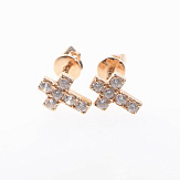 Серьга золото 585, общий вес - 0.54 г, чистый вес - 0.468 г